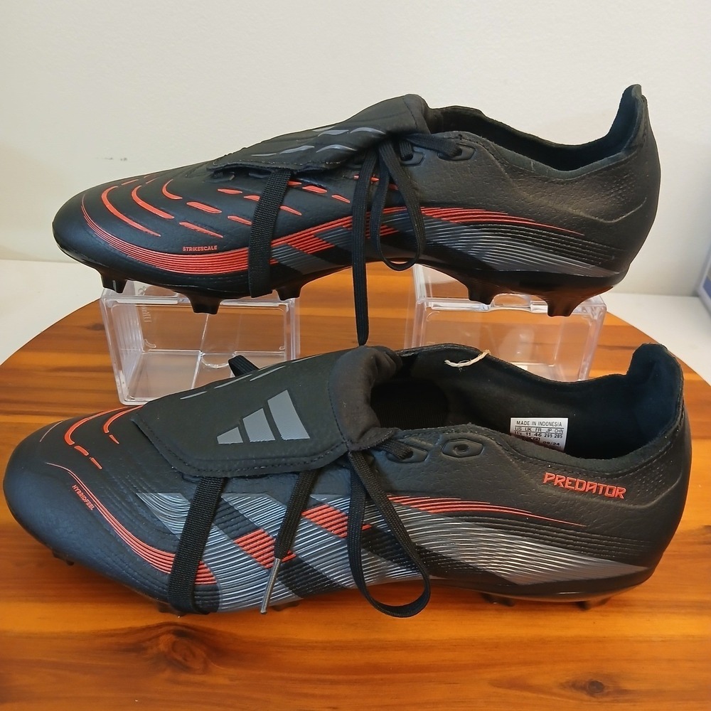Adidas Predator League FT FG/MG Soccer Cleats Mens 7.5 Black Red ID1322